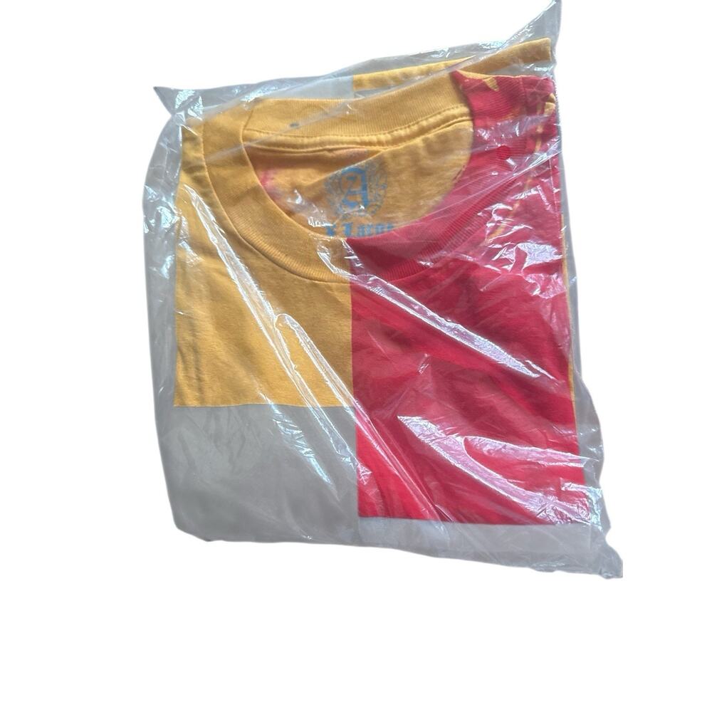 Brand New Sealed Za Brand Colorful Red Black Gray Blue T-Shirt Top Cotton XL